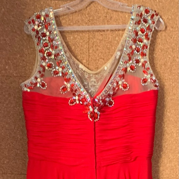 Rachel Allan red prom dress - Picture 6 of 8